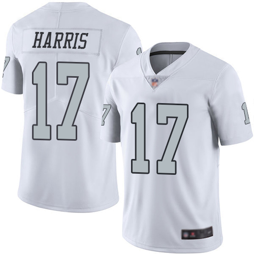 Men Oakland Raiders Limited White Dwayne Harris Jersey NFL Football #17 Rush Vapor Untouchable Jersey